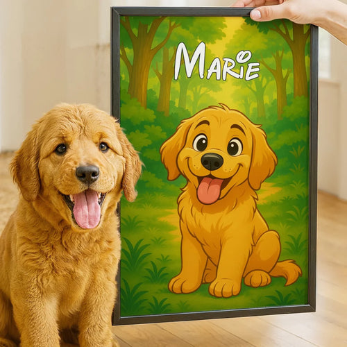 Dein Hund im 2D Film-Stil